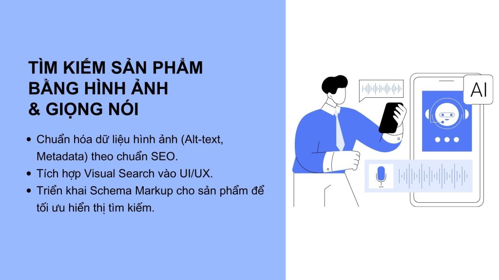 Ứng dụng AI trong bán lẻ với visual và voice search