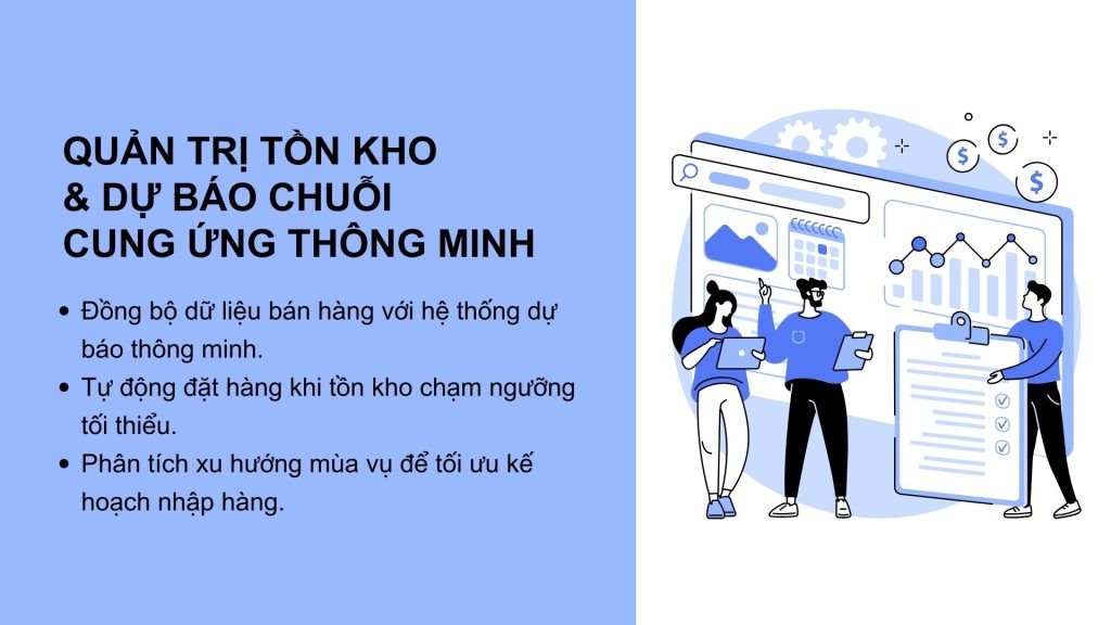 Ứng dụng AI trong bán hàng online với dự báo tồn kho và chuỗi cung ứng