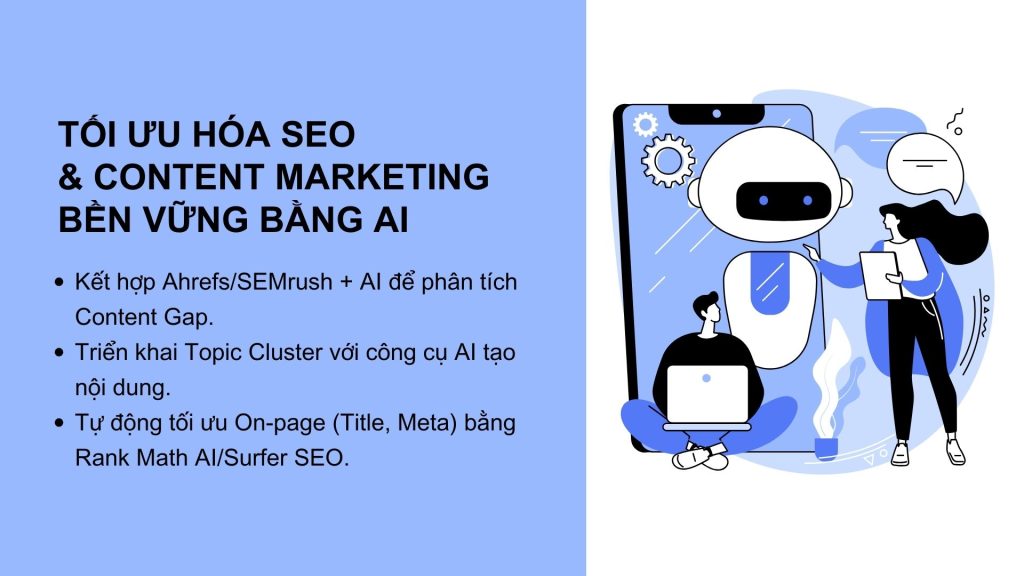 Ứng dụng AI trong bán hàng online tối ưu SEO và nội dung marketing