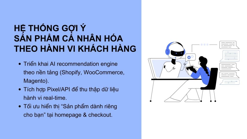 AI bán hàng tự động gợi ý sản phẩm theo hành vi người dùng