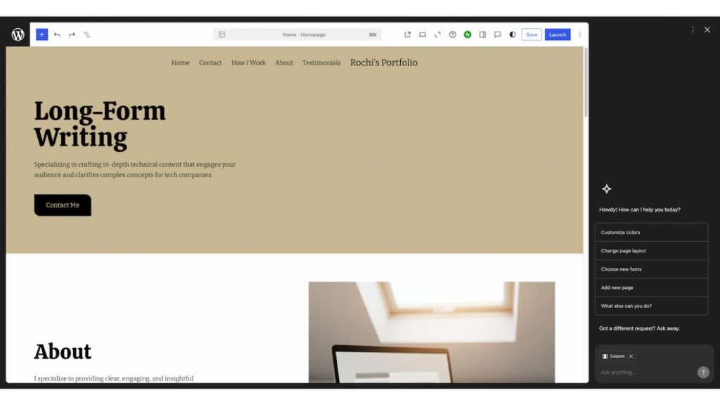 Website giới thiệu năng lực