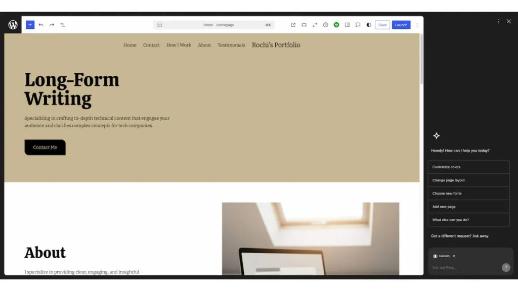 Website giới thiệu năng lực