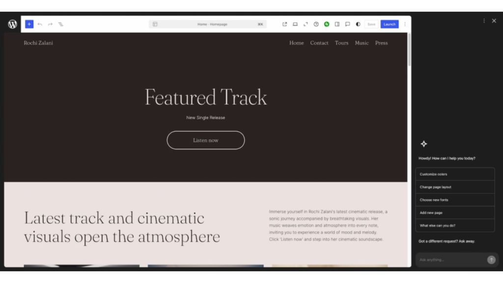 Website Âm nhạc hoặc Ban nhạc