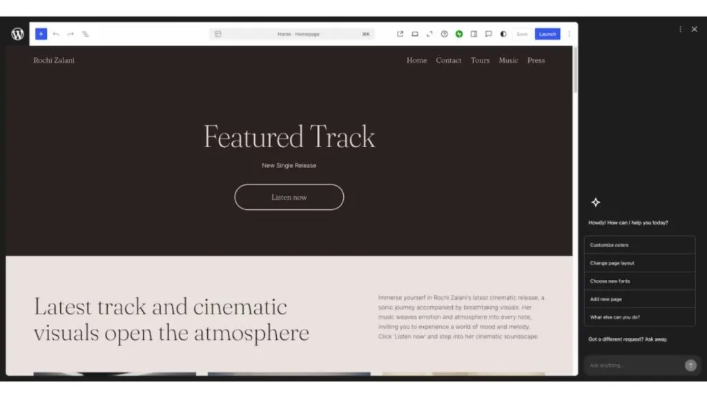 Website Âm nhạc hoặc Ban nhạc