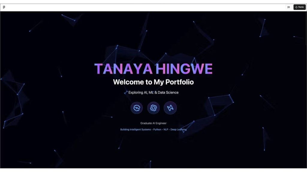 mẫu website AI dành cho kỹ sư trí tuệ nhân tạo