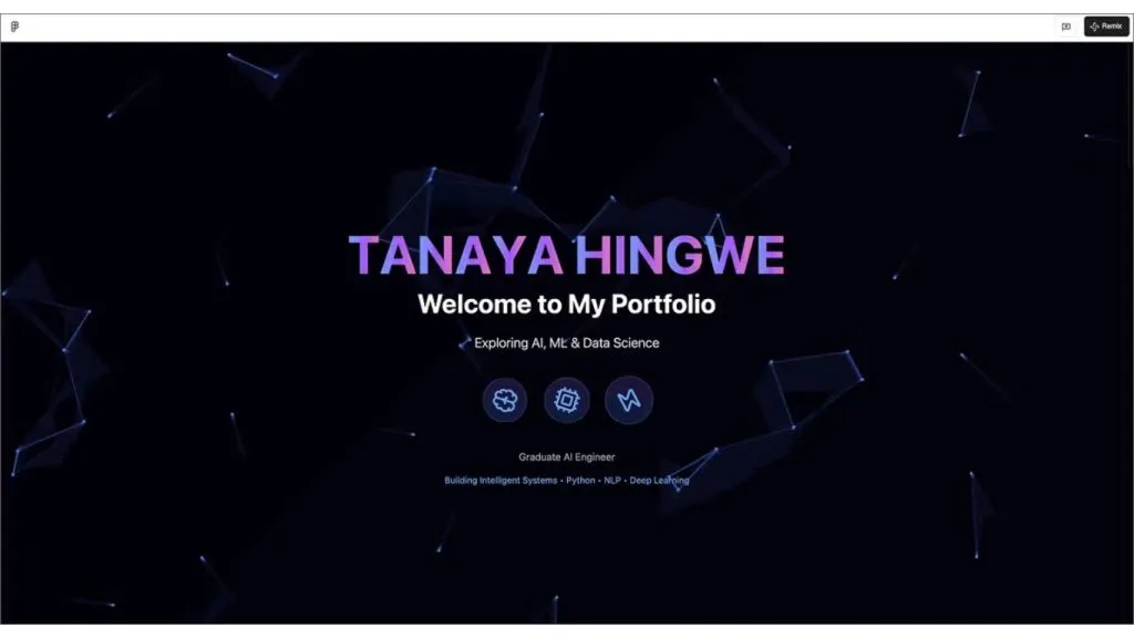 mẫu website AI dành cho kỹ sư trí tuệ nhân tạo