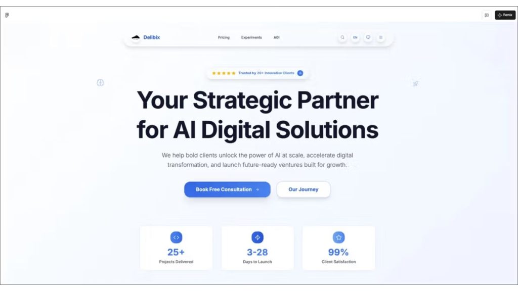 website ai dành cho linh vực tư vấn kỹ thuật số