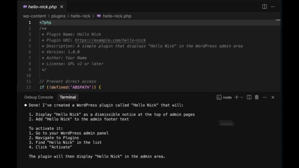 quy trình tạo thư mục và mã nguồn theo đúng cấu trúc tiêu chuẩn của wordpress