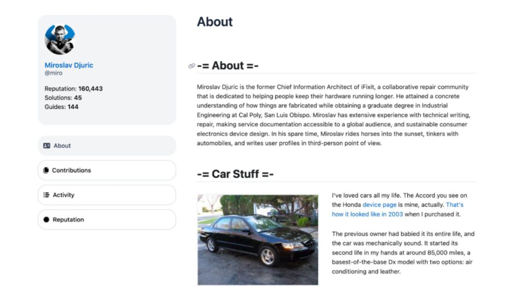ví dụ về làm nổi bật chuyên môn của người viết trong bài hướng dẫn của iFixit