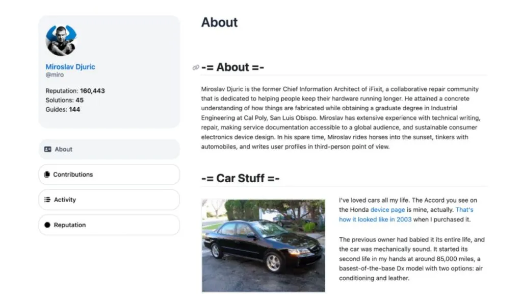 ví dụ về làm nổi bật chuyên môn của người viết trong bài hướng dẫn của iFixit