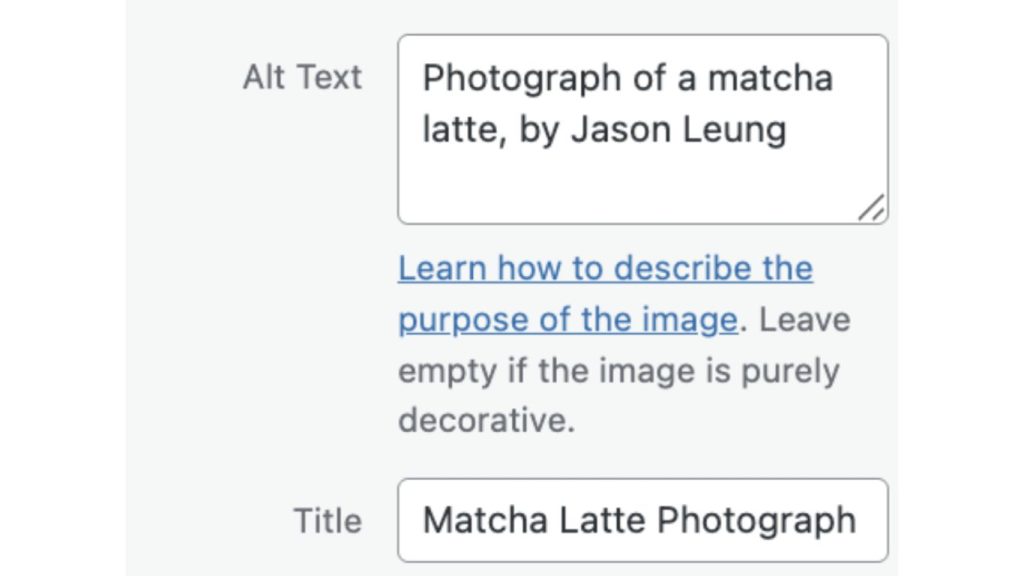 đặt tên tệp và văn bản thay thế (Alt text) rõ ràng