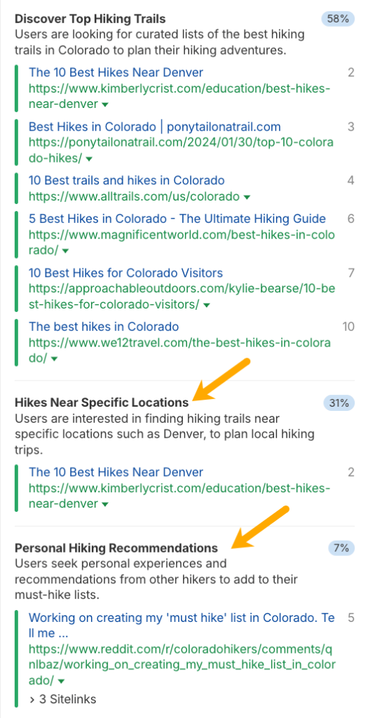 Google Web Guide phân loại search intent