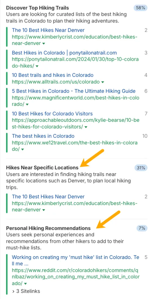 Google Web Guide phân loại search intent
