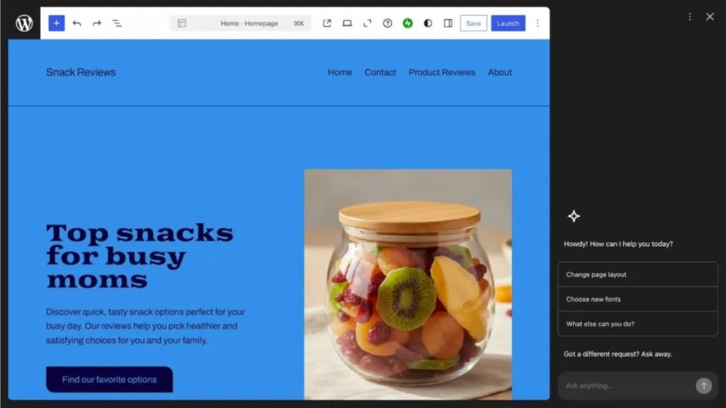 bản phác thảo website đầu tiên bằng AI