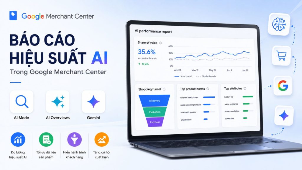 Báo cáo hiệu suất AI trên Merchant Center