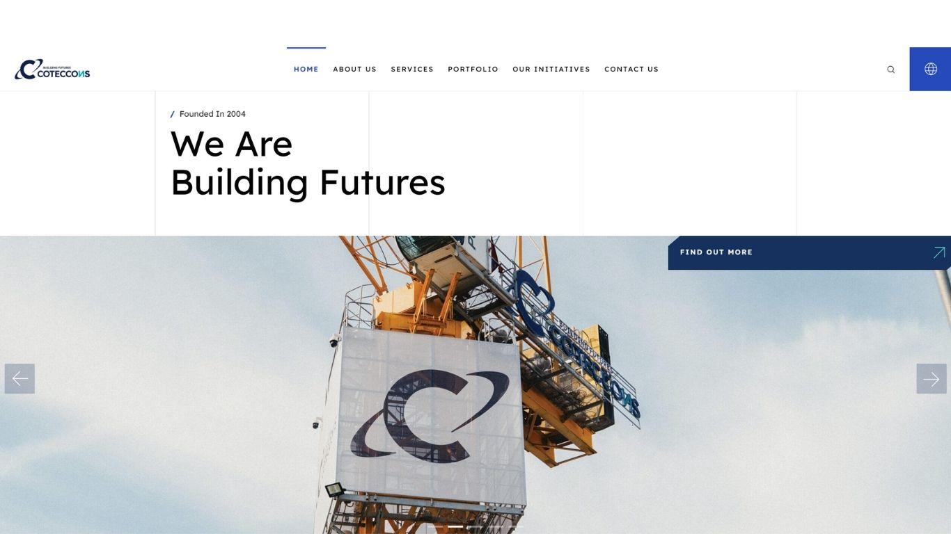 thiết kế website xây dựng coteccons