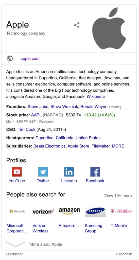 Knowledge Graph giúp thương hiệu tăng độ hiển thị và độ tin cậy trên Google Search.