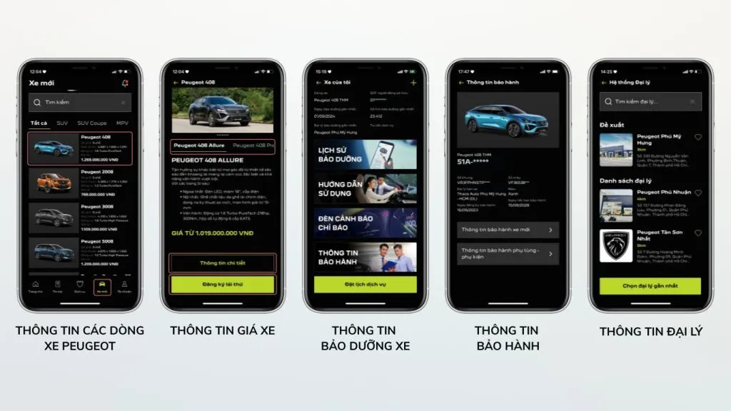 Thiết kế giao diện app My Peugeot