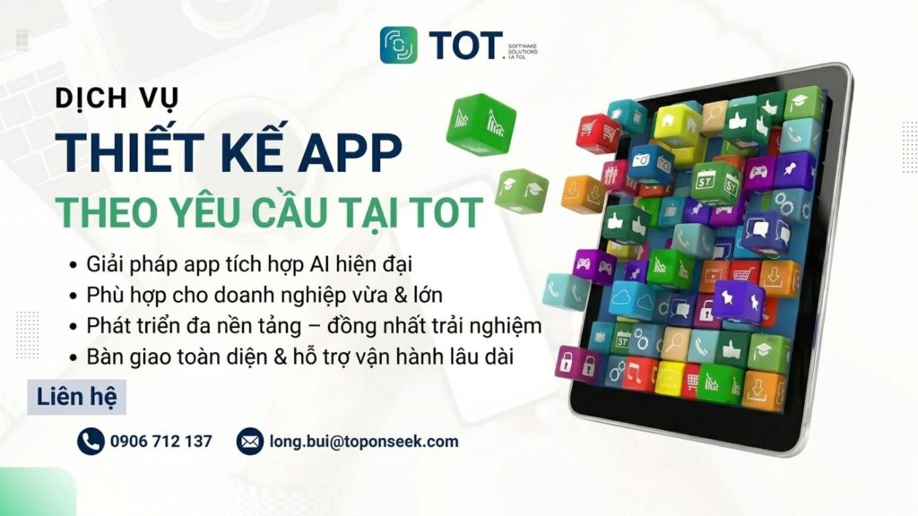 dịch vụ thiết kế app theo yêu cầu tại tot