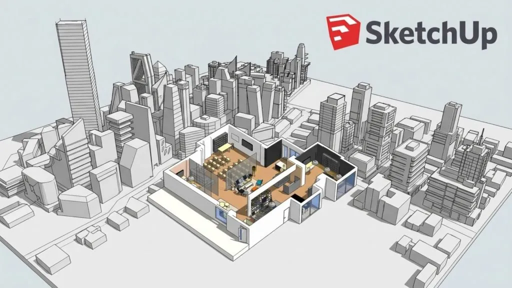Ứng dụng thiết kế 3D SketchUp phác thảo phối cảnh không gian