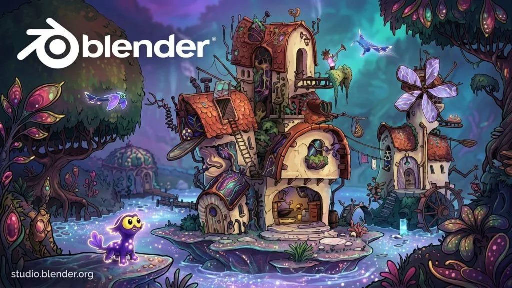 Ứng dụng thiết kế 3D Blender dựng hình không gian fantasy độc đáo