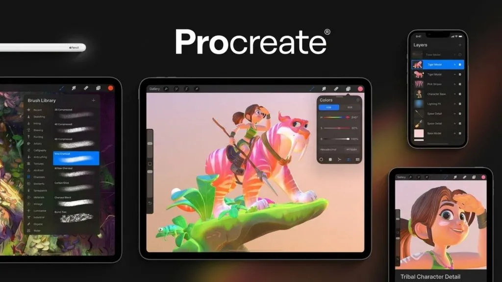 Phần mềm thiết kế đồ họa trên điện thoại Procreate chuyên nghiệp