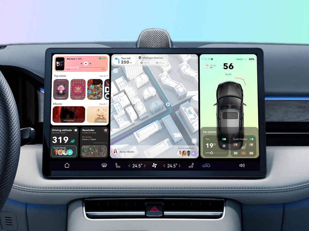 Modern infotainment systems combine navigation, media, connectivity, and vehicle controls to deliver a seamless driving experience. 