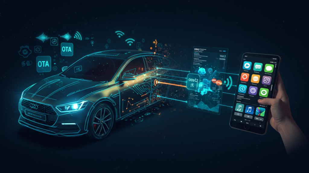 Connected vehicle software integrates cloud platforms, mobile apps, and onboard systems to deliver seamless connectivity, remote monitoring, and over-the-air software updates.
