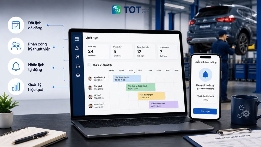 Hệ thống đặt lịch bảo dưỡng ô tô