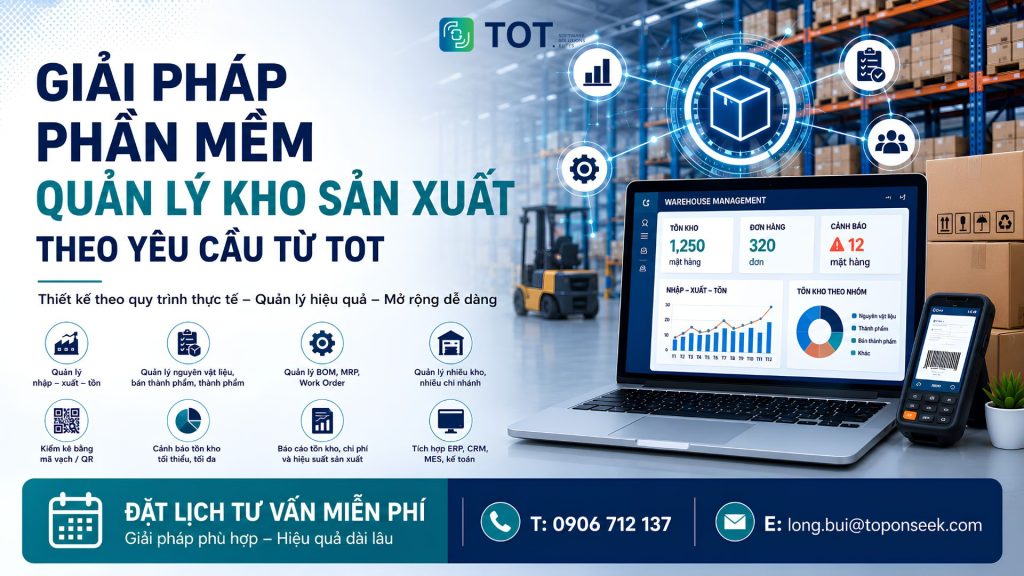 phần mềm quản lý kho sản xuất theo yêu cầu