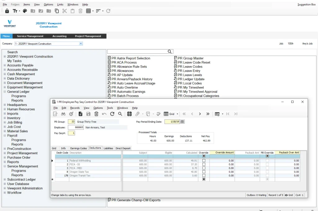 Viewpoint Vista – ERP software for construction companies
