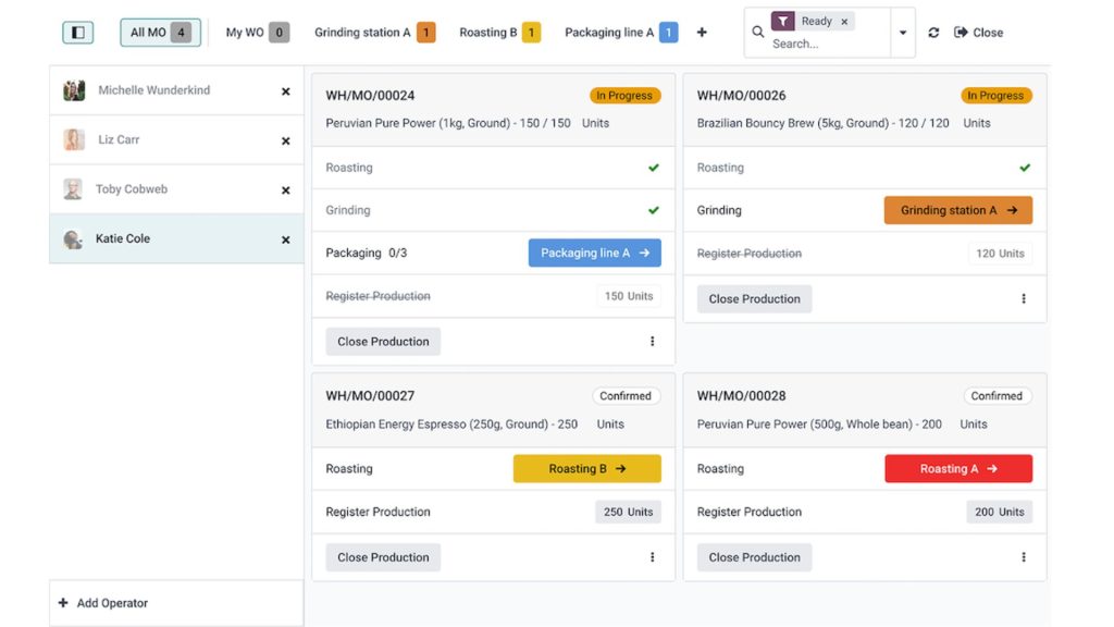 phần mềm quản lý sản xuất Odoo Manufacturing