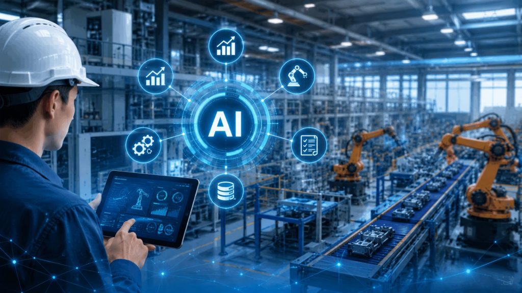 AI được tích hợp trong phần mềm quản lý sản xuất