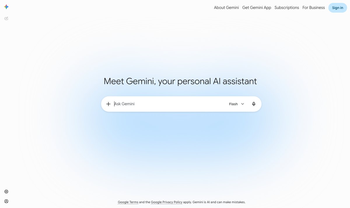 Google Gemini AI assistant interface