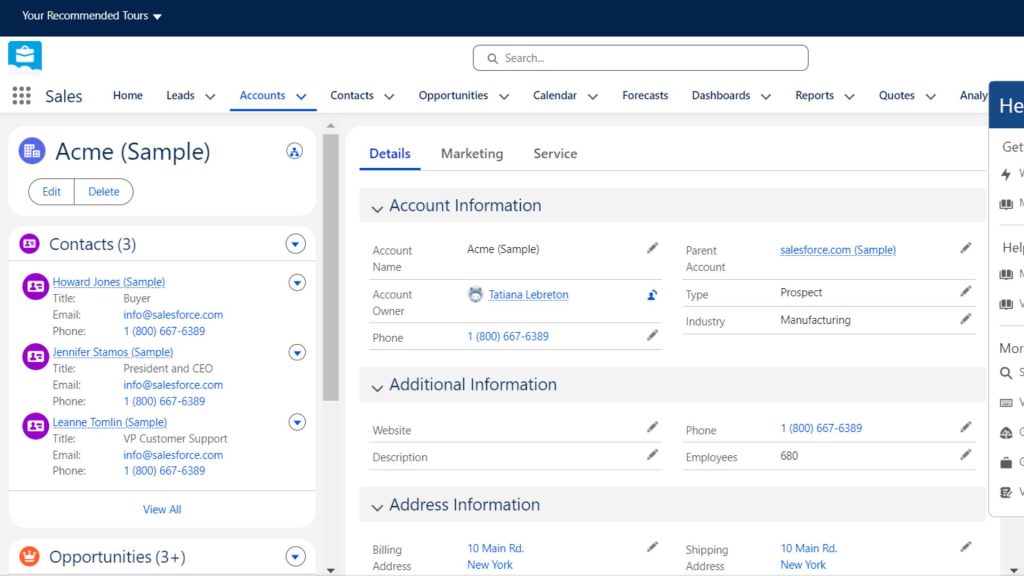 Salesforce CRM software