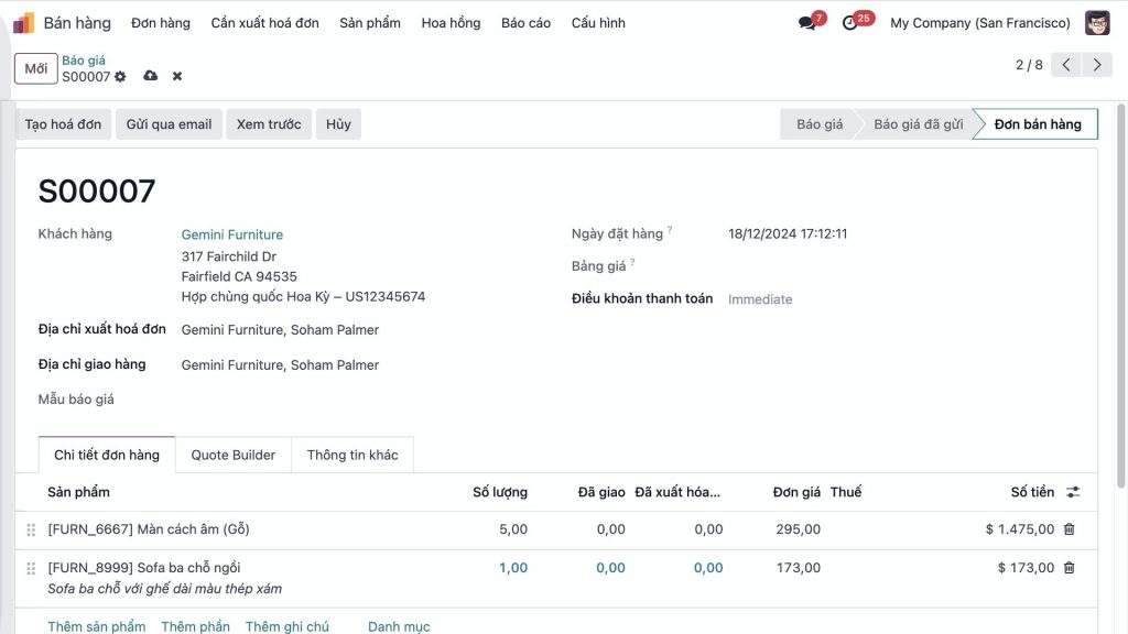 Odoo ERP software