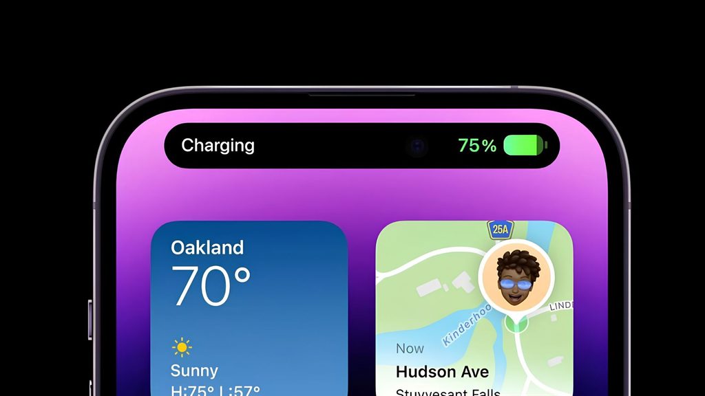 Dynamic Island displaying notifications