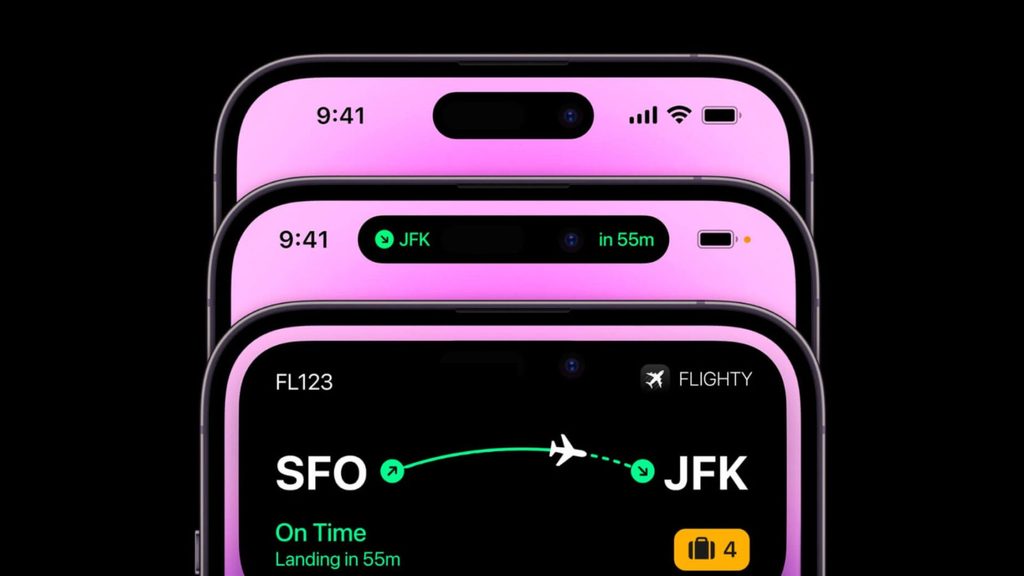 Dynamic Island supporting quick controls