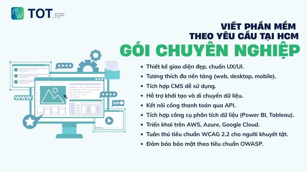 Dịch vụ viết phần mềm theo yêu cầu tại HCM tại TOT