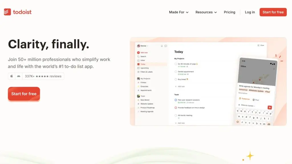 Todoist ứng dụng quản lý thời gian