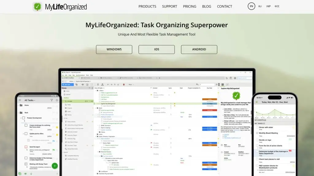 MyLifeOrganized app thời khóa biểu