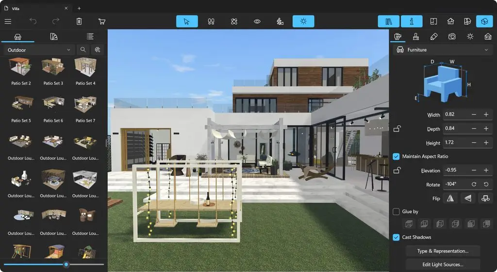 iPhone home design software Live Home 3D