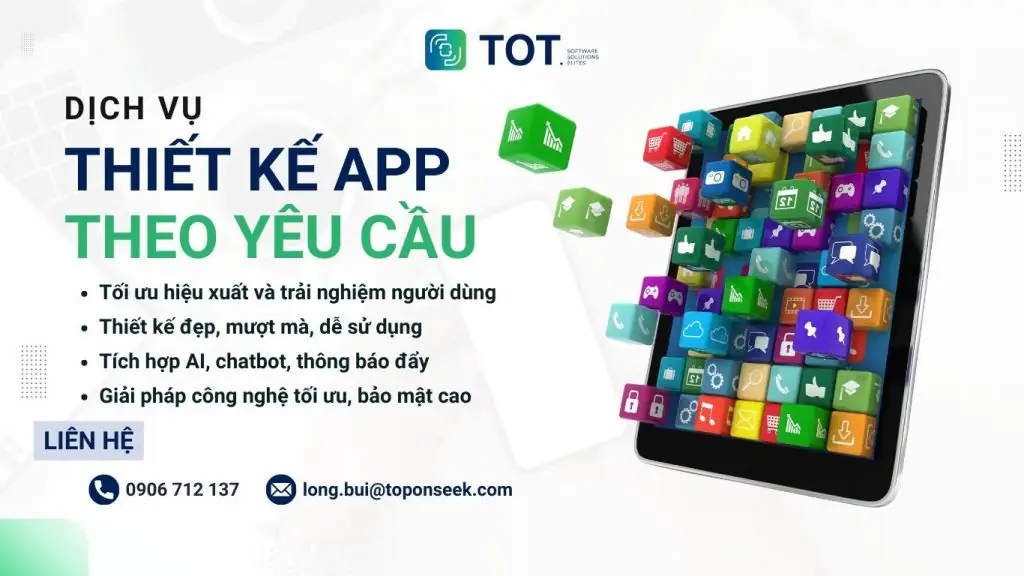 thiết kế app mobile theo yêu cầu, chuyên nghiệp tại tot