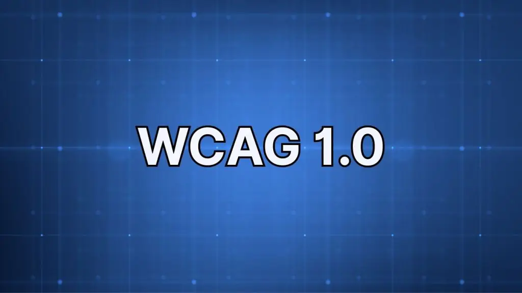 Phiên bản WCAG 1.0
