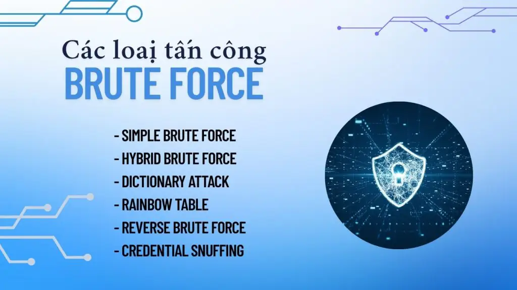 Phân loại tấn công Brute Force