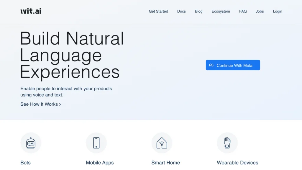 Wit.ai cung cấp API có tài liệu hướng dẫn rõ ràng