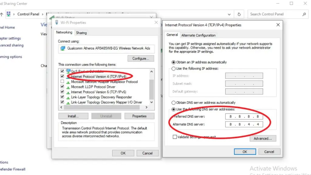 Đổi DNS trên Windows