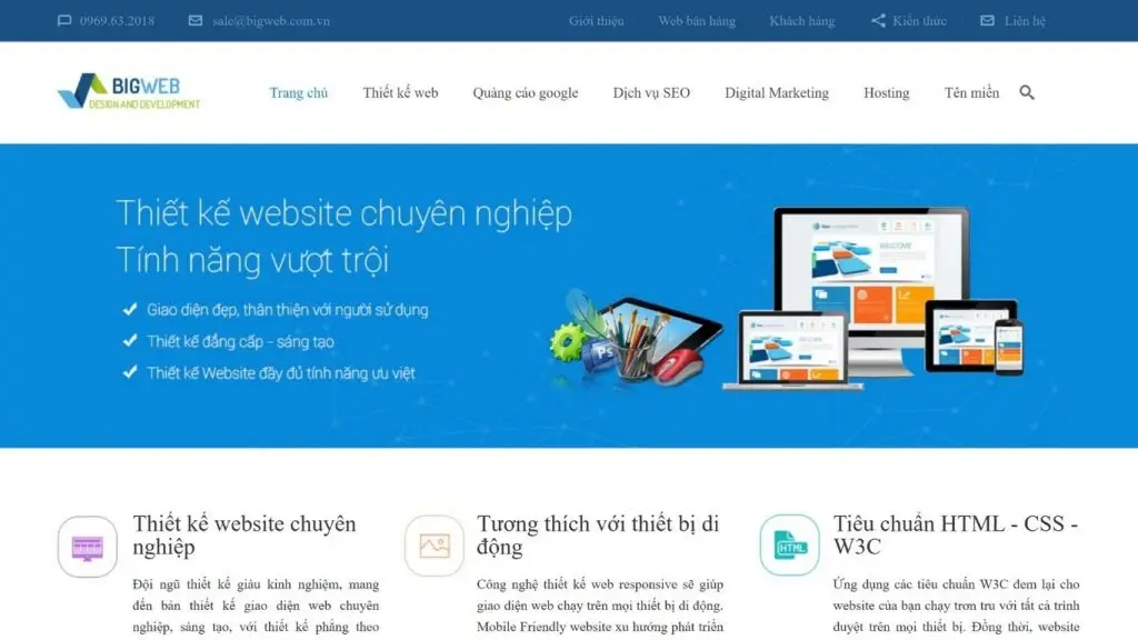 công ty thiết kế website uy tín tại Hà Nội bigweb