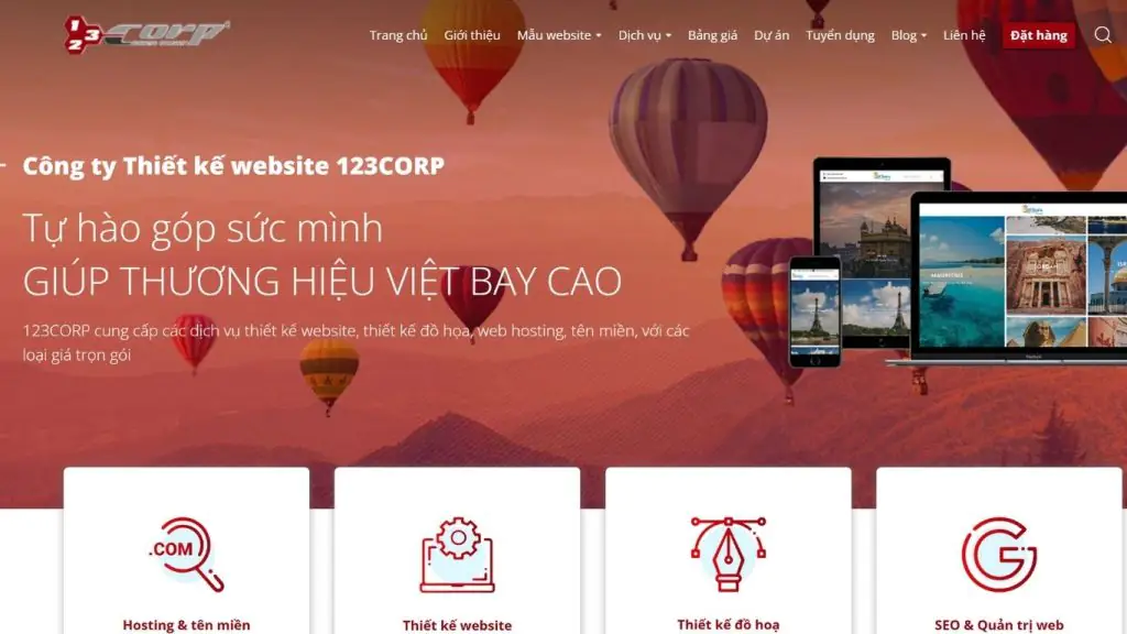 công ty thiết kế website 123corp