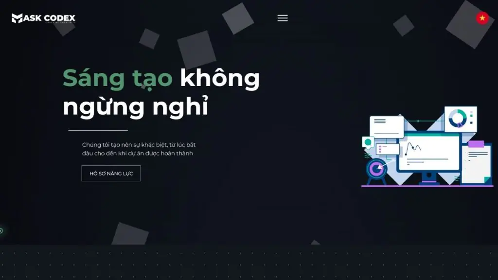 đơn vị thiết kế website Mask Codex